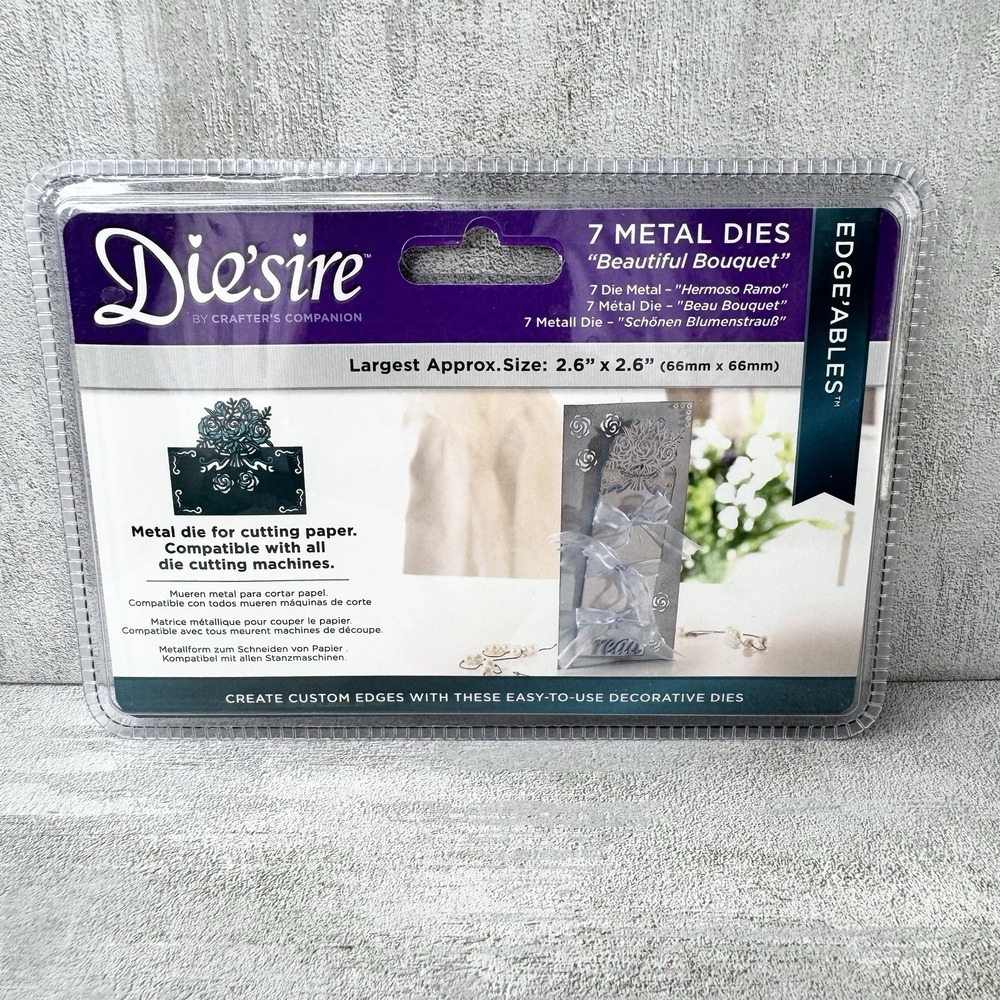 Crafter's Companion Die'sire Edge'ables Beautiful Bouquet 7 Metal Cutting Dies